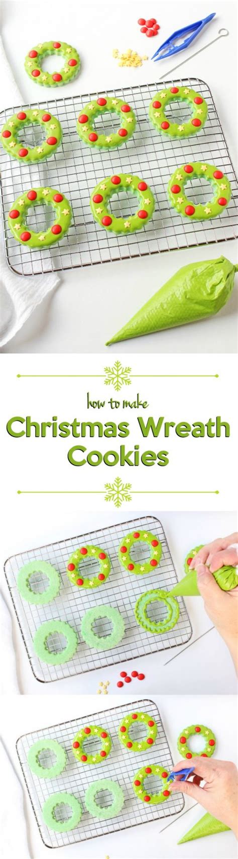 How To Make Simple Christmas Wreath Cookies The Bearfoot Baker