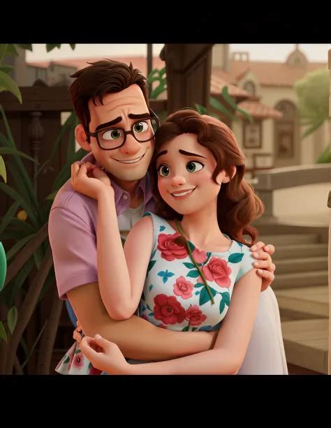 Pareja De Hombre Y Mujer Al Estilo De Disney Pixar Alta Calidad Mejor