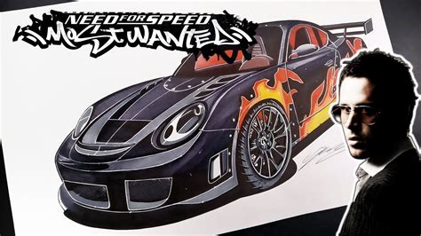 Blacklist 10 Baron S Porsche CAYMAN S NFS Most Wanted Drawing