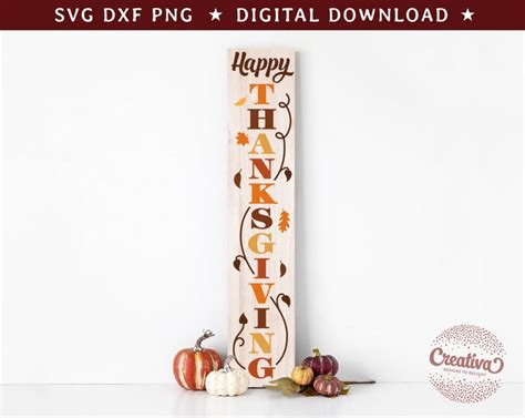 Thanksgiving Porch Sign SVG PNG DXF Give Thanks Svg Thankful Etsy