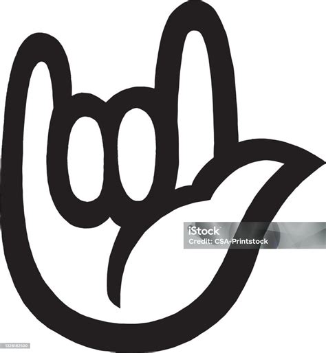 I Love You Hand Sign Stock Illustration Download Image Now Black