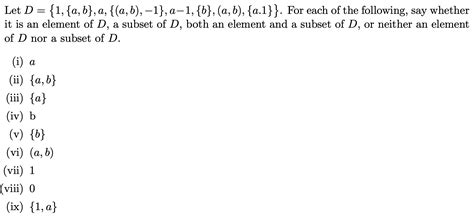 Solved Let D 1 Ab A Ab−1 A−1 B Ab A1 For