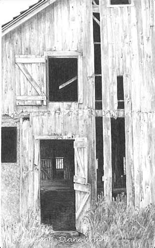 Barns Graphite Pencil Drawings By Diane Wright Pencil Drawings