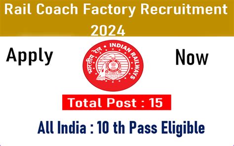 Rail Coach Recruitment 2024 15 Vacancy Apply Now TAMIL CSC VLE