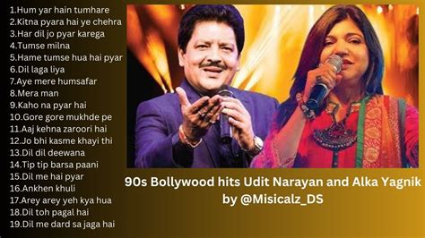 90 S Evergreen Bollywood Songs Jukebox Best Of Udit Narayan Alka