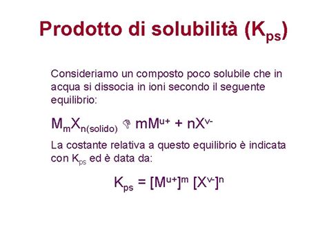 Equilibri In Soluzione Di Composti Poco Solubili Se