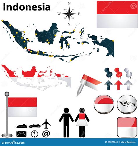 Map Of Indonesia Stock Image - Image: 31020741