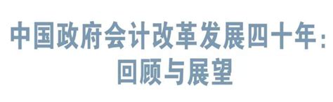 政府会计丨中国政府会计改革发展四十年：回顾与展望 搜狐大视野 搜狐新闻