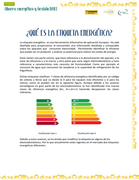 ¿quÉ Es La Etiqueta EnergÉtica