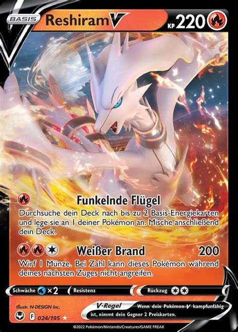 Bestelle Jetzt Reshiram V 024 195 Silberne Sturmwinde Ultra Rare