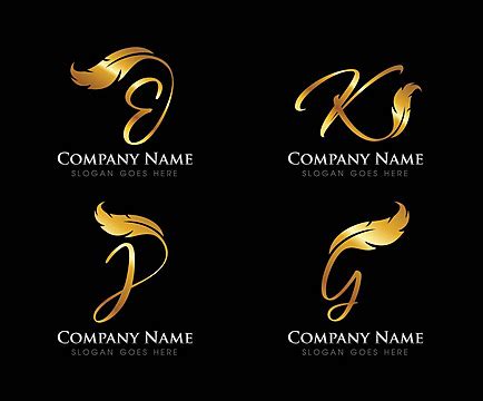 Golden Letter Abcd Monogram Initial Sign Design Symbol Letter Vector