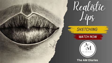 How To Draw Hyper Realistic Lips Step By Step Sketch Tutorial Of Lips