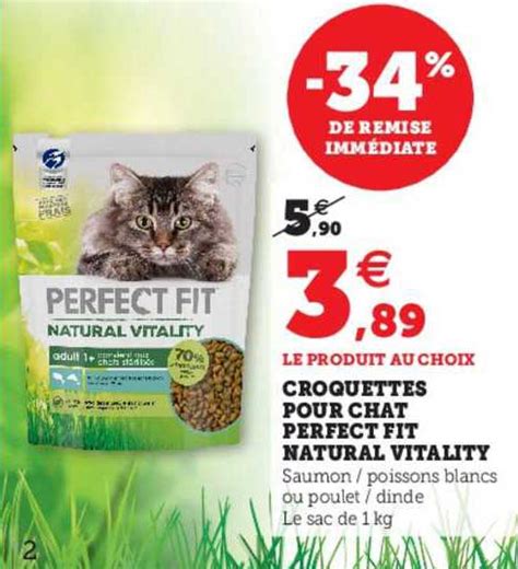 Promo Croquettes Pour Chat Perfect Fit Natural Vitality Chez Super U