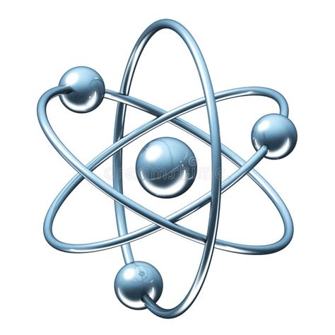 Orbital Model Of Atom Physics 3d Illustration Stock Illustration