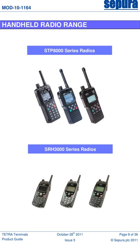 Sepura Stp8080 Portable Tetra Radio User Manual Tetra Terminals