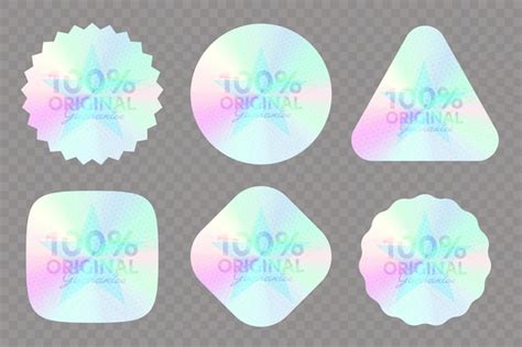 Premium Vector Quality 100 Percent Original Guarantee Holographic Sticker