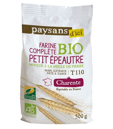 Farine complète de Petit épeautre bio et équitable T110 500 g