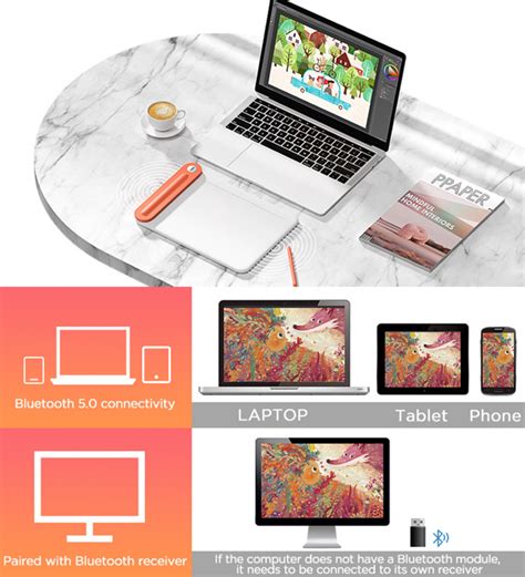 Bluetooth Drawing Tablet 85×6 Inch Q8w Ugee Official Store