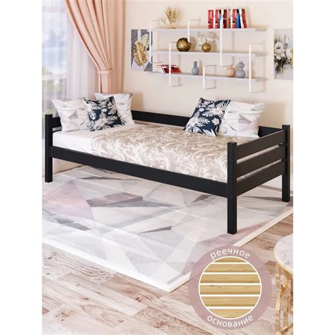 Односпальная тахта Solarius из массива сосны, с реечным основанием ...