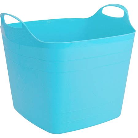 Flexibele Kuip Emmer Wasmand Vierkant Blauw 40 Liter 42 X 42 Cm Fun