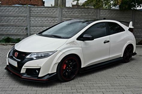 Front Splitter V Honda Civic Ix Type R Textured Our Offer Honda