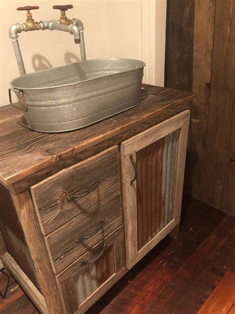 Rustic Barnwood Vanity Etsy Rustic Bathroom Vanities Rustic