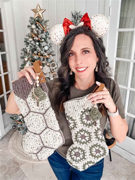 How To Make A Granny Crochet Stocking With Free Pattern Briana K Designs