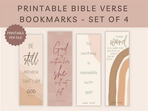 Printable Bible Verse Bookmarks Scripture Bookmark Printable Etsy