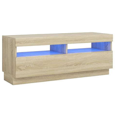 Vidaxl Tv Bord Med Led Lys X X Cm Sonoma Eg Vidaxl Dk