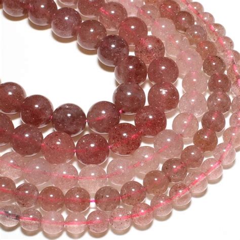 Rose Quartz Beads Round Natural Gemstone Beads Sold By Etsy