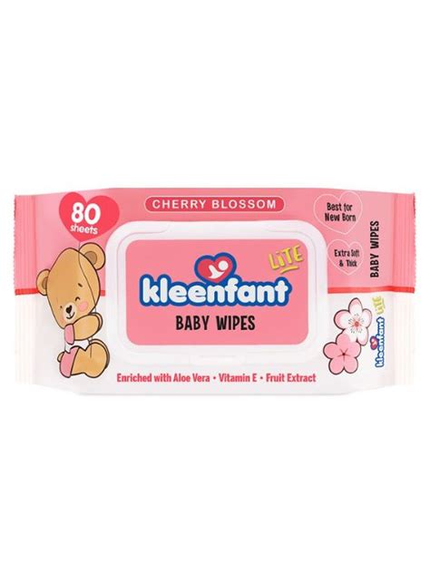 Kleenfant Lite Cherry Blossom Scent Baby Wipes Sheets Edamama