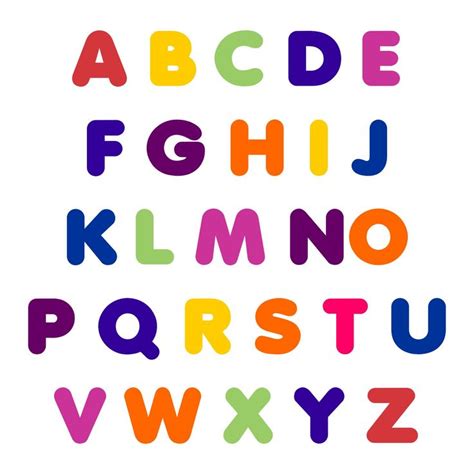 Colored Printable Bubble Letter Font