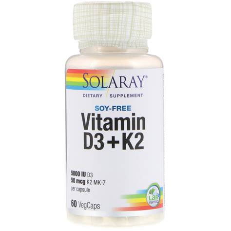 Витамины Solaray Vitamin D3 K2 А почему именно с К2 Д Один из