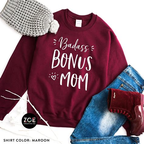 Badass Bonus Mom Shirt For Stepmom Bonus Mama Sweatshirt Mom Etsy