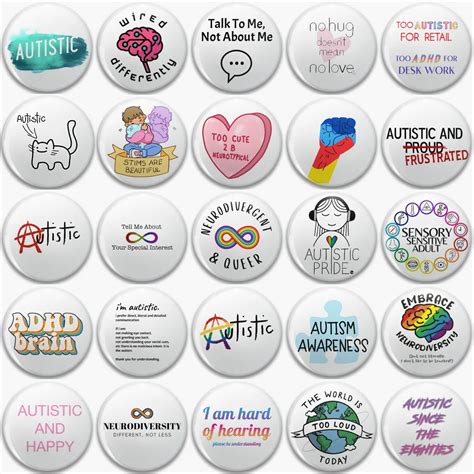 Creative T Autism Pin Badge Adhd Pins Brooches Bag Backpack Decor