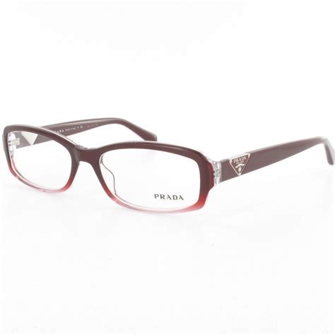 Prada New Plastic Burgundy Women Rx Eyeglasses Vpr 1on Zxm 1o1 51 16 135 Italy Prada Rx