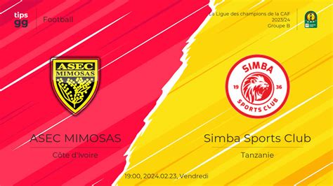 ASEC MIMOSAS contre Simba Sports Club le 2024 02 23 à l La Ligue des