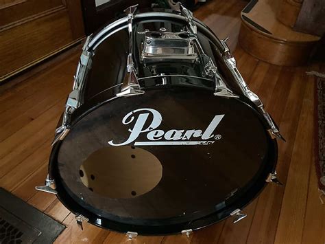 Pearl Mlx Bass Drum 16 X 22 Piano Black Lacquer Finish 1994 Reverb