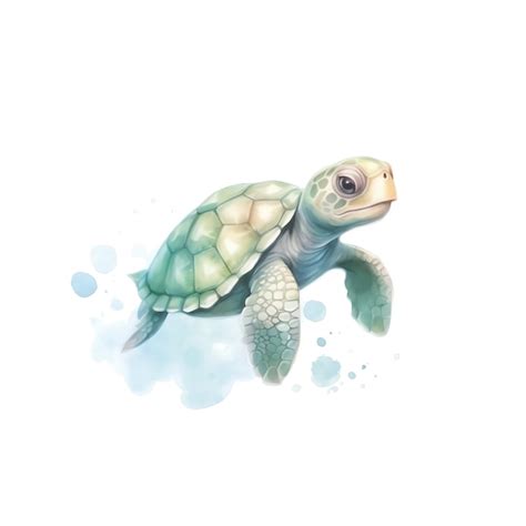 Tortue De Mer Marine Illustration Aquarelle Animaux Marins Clipart