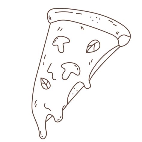 pizza with mushroom 9341037 Vector Art at Vecteezy