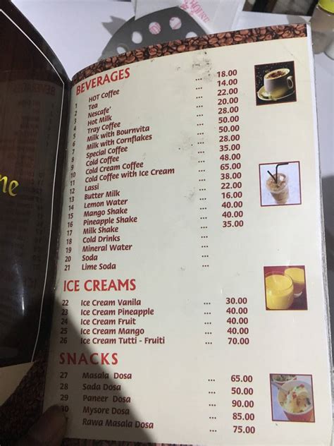 Menu At Indian Coffee House Dewas Chamunda Complex