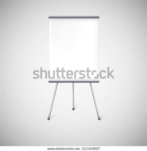 Blank Flip Chart Advertising Stand Easel Stock Vector Royalty Free 211164829 Shutterstock