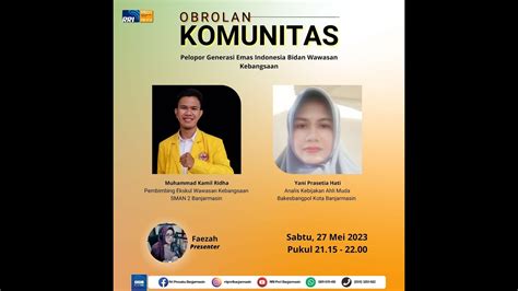 Pro Rri Banjarmasin Obrolan Komunitas Edisi Sabtu Mei