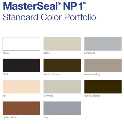 Masterseal Np1 Color Chart Printable Templates Free