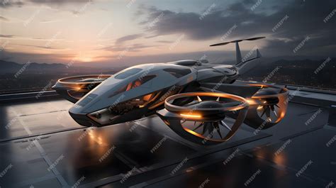 Premium AI Image | Futuristic VTOL Aircraft Design