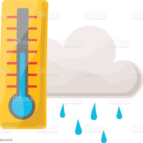 rain cloud  gauge concept water level vector icon design autumn