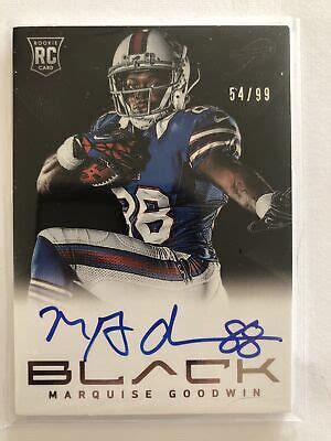 Panini Black Marquise Goodwin Autograph Rc D Buffalo