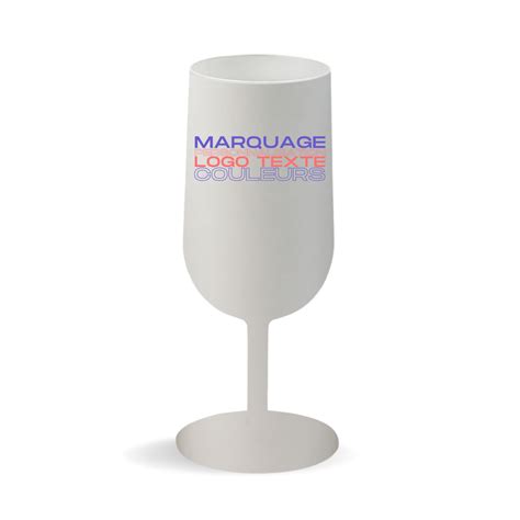 Verre à Vin Réutilisable Personnalisé 12 18 cl Blanc LE PETIT