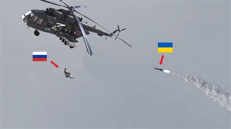 Ukraine Fired An Missile At A Mi 8 AMTSh Assault Transport Helicopter