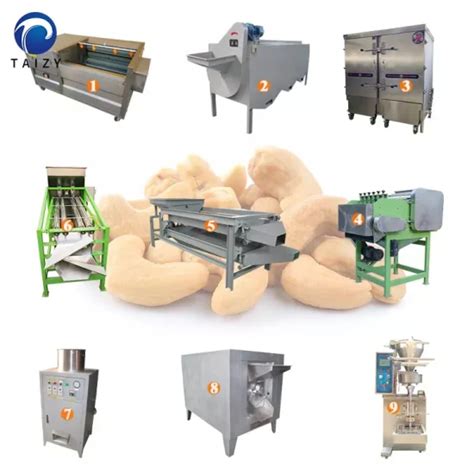 Full Automatic Cashew Nut Processing Line Cashew Shelling And Peeling